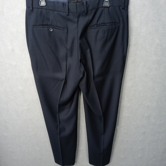 Valenti Uomo men's navy blue polyester dress pants - Picture 5 of 10